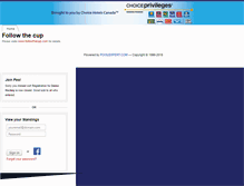 Tablet Screenshot of followthecup.poolexpert.com